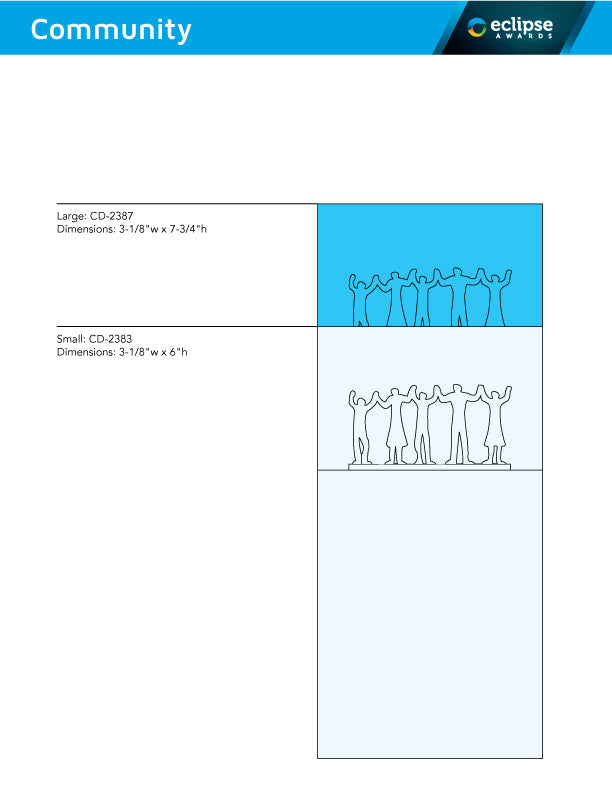 Design templates for crystal Community Award