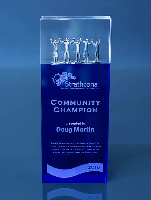 Community Award with sandblast engraving