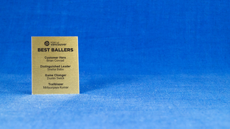 Gold Metal Nameplate