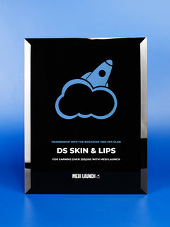 Black Glass Plaque - Cosmo Print