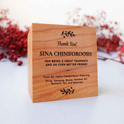 Personalized gifts for corporate appreciation, showcasing vibrant full-color brand graphics and precision engraving on eco-friendly materials