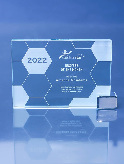 Achievement Award example with sandblast engraving by Eclipse Awards