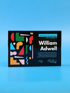 Black Crystal Rectangle Block - Cosmo Print