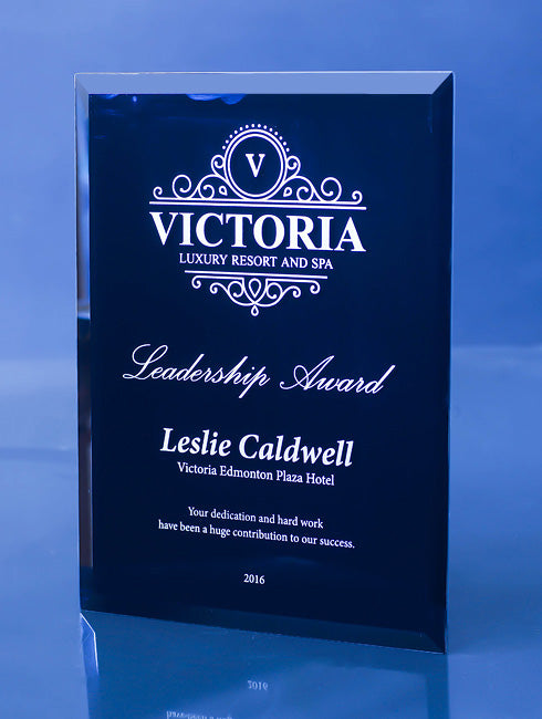 Black Glass Plaque - Cosmo Print