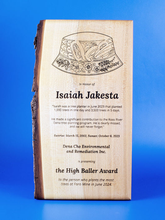 Tall Cascadia Plaque - Maple Wood