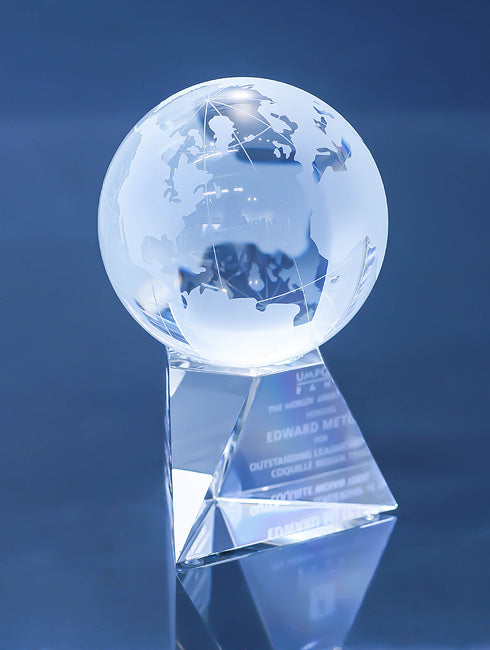 Crystal globe from backside
