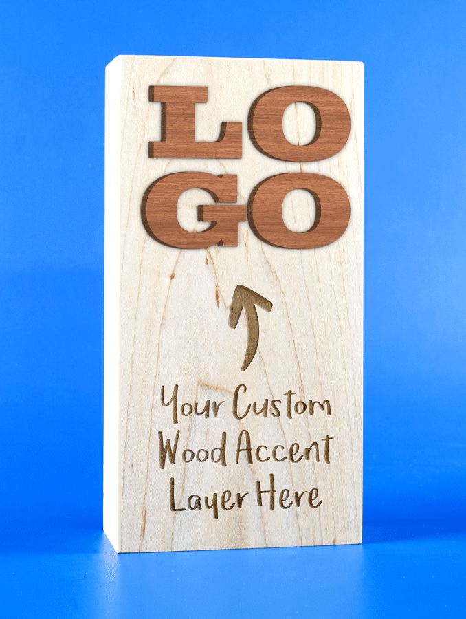 Good Wood Award with Custom Shape Wood Accent