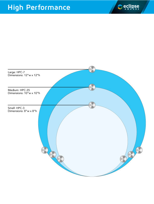 High Profile Circular Glass Wall Plaque - Cosmo Print