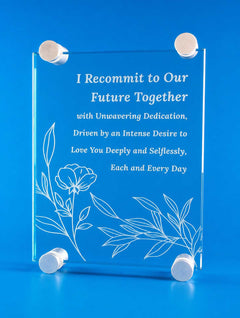 High Profile Rectangular Glass Wall Plaque