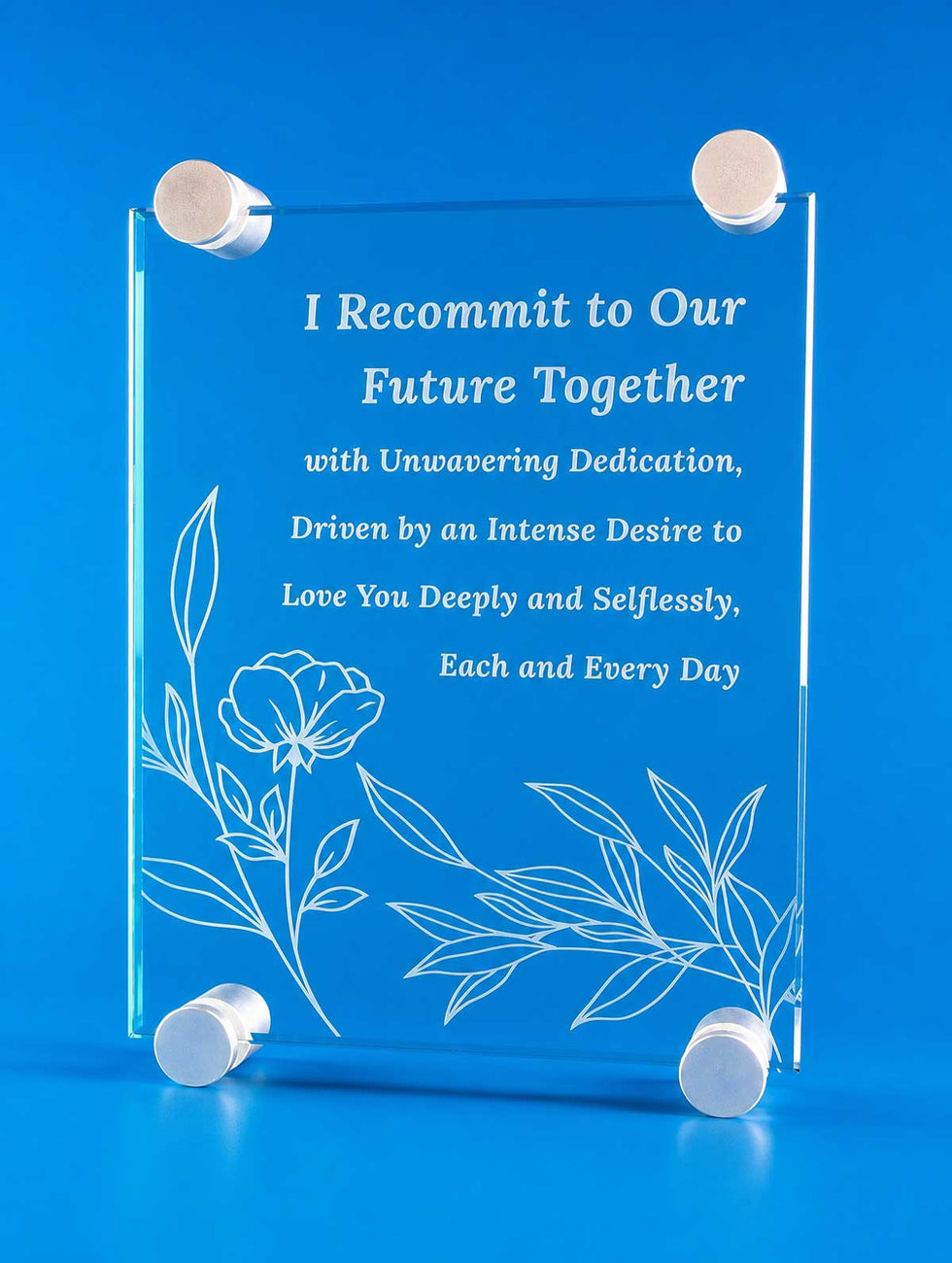 High Profile Rectangular Glass Wall Plaque