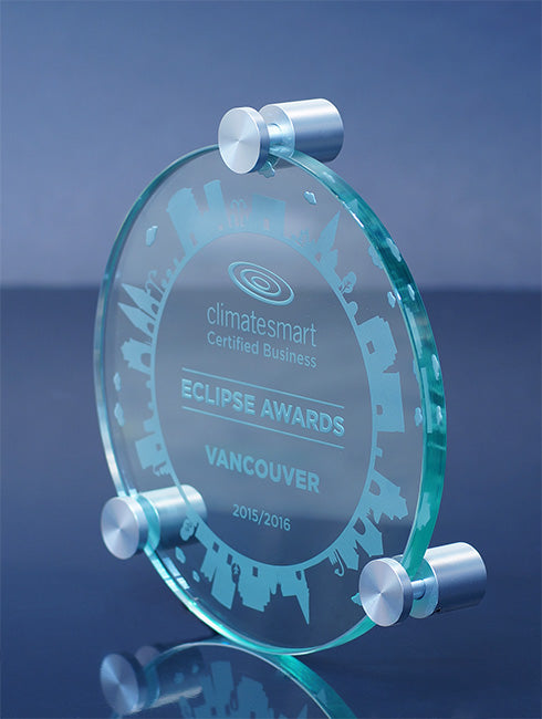 High Profile Circular Glass Wall Plaque - Cosmo Print