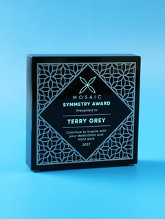 Jet Black Crystal Square - Cosmo Print