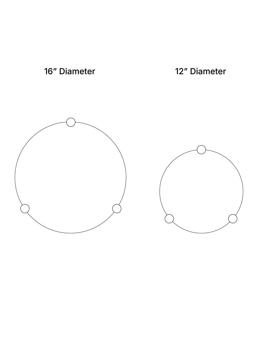 Halo Wooden Wall Plaque with Aluminum Standoff Hardware