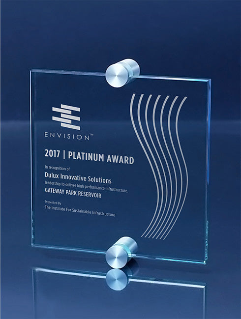 High Profile Square Glass Wall Plaque - Cosmo Print
