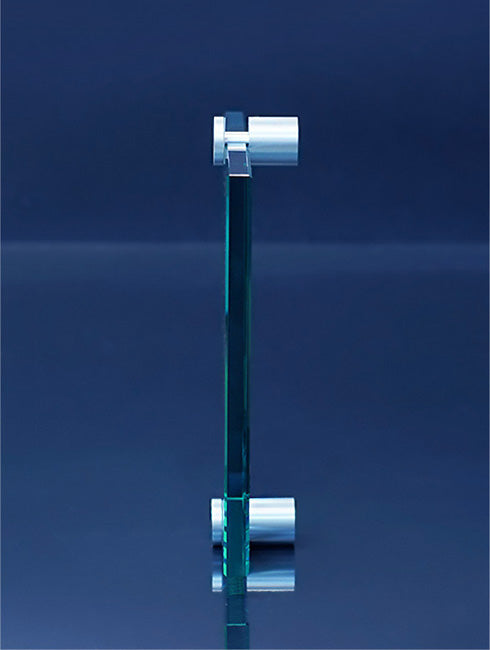 High Profile Square Glass Wall Plaque - Cosmo Print